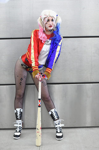 Harley and her bat. / Getty Images